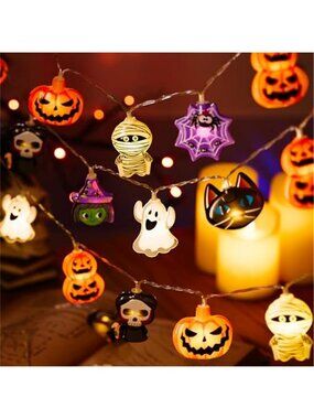 Halloween String Lights, 10FT 20 LED Halloween Fairy Lights Decor
